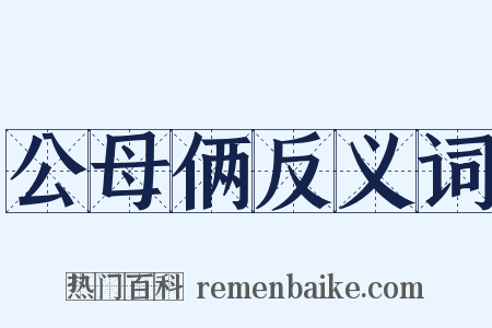 公母俩反义词是什么意思的图片